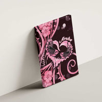New Zealand Valentine Canvas Wall Art Aroha Sweet Pink Piwakawaka LT05 - Polynesian Pride