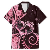 New Zealand Valentine Family Matching Mermaid Dress and Hawaiian Shirt Aroha Sweet Pink Piwakawaka