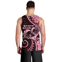 New Zealand Valentine Men Tank Top Aroha Sweet Pink Piwakawaka LT05 - Polynesian Pride