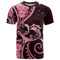 New Zealand Valentine T Shirt Aroha Sweet Pink Piwakawaka