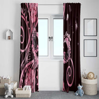New Zealand Valentine Window Curtain Aroha Sweet Pink Piwakawaka LT05 - Polynesian Pride