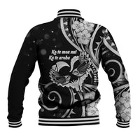 New Zealand Valentine Baseball Jacket Aroha Gray Piwakawaka LT05 - Polynesian Pride