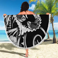 New Zealand Valentine Beach Blanket Aroha Gray Piwakawaka LT05 - Polynesian Pride