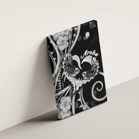 New Zealand Valentine Canvas Wall Art Aroha Gray Piwakawaka LT05 - Polynesian Pride