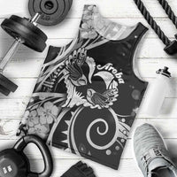 New Zealand Valentine Men Tank Top Aroha Gray Piwakawaka LT05 - Polynesian Pride
