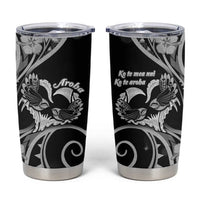 New Zealand Valentine Tumbler Cup Aroha Gray Piwakawaka LT05 Gray - Polynesian Pride