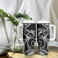 New Zealand Valentine Tumbler With Handle Aroha Gray Piwakawaka LT05 - Polynesian Pride