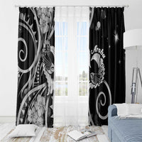 New Zealand Valentine Window Curtain Aroha Gray Piwakawaka LT05 - Polynesian Pride