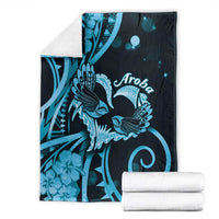 New Zealand Valentine Blanket Aroha Cyan Piwakawaka LT05 - Polynesian Pride
