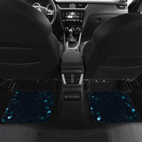 New Zealand Valentine Car Mats Aroha Cyan Piwakawaka LT05 Set 2pcs - Back Cyan - Polynesian Pride