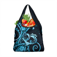 New Zealand Valentine Grocery Bag Aroha Cyan Piwakawaka LT05 1-pack One Size Cyan - Polynesian Pride