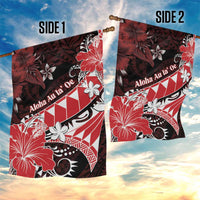 Hawaii Valentine Day Garden Flag Polynesian Hibiscus Art Style Red LT05 - Polynesian Pride