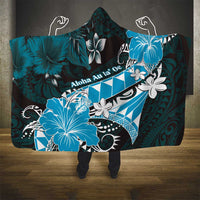 Hawaii Valentine Day Hooded Blanket Polynesian Hibiscus Art Style Turquoise LT05 - Polynesian Pride