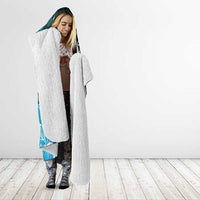 Hawaii Valentine Day Hooded Blanket Polynesian Hibiscus Art Style Turquoise LT05 - Polynesian Pride