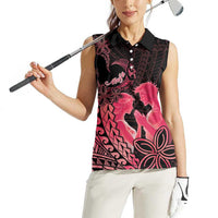 Alofa Samoa Valentine Red Women Sleeveless Polo Shirt Love Is The Greatest Thing