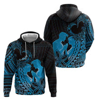 Alofa Samoa Valentine Blue Hoodie Love Is The Greatest Thing