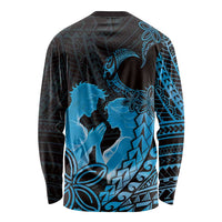 Alofa Samoa Valentine Blue Long Sleeve Shirt Love Is The Greatest Thing