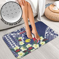Wake Island Bathroom Set Tribal Pattern With Hibiscus Flowers LT05 - Polynesian Pride