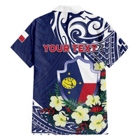 Personalised Wake Island Hawaiian Shirt Tribal Pattern With Hibiscus Flowers LT05 - Polynesian Pride