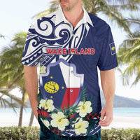 Personalised Wake Island Hawaiian Shirt Tribal Pattern With Hibiscus Flowers LT05 - Polynesian Pride