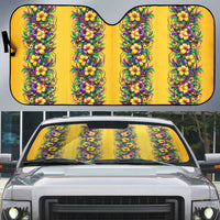 Aloha Hawaii Mardi Gras Auto Sun Shade Gold Style LT05 Gold - Polynesian Pride