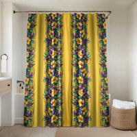 Aloha Hawaii Mardi Gras Bathroom Set Gold Style LT05 Shower Curtain Only Gold - Polynesian Pride
