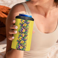 Aloha Hawaii Mardi Gras 4 in 1 Can Cooler Tumbler Gold Style LT05 - Polynesian Pride