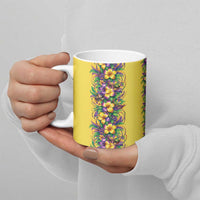 Aloha Hawaii Mardi Gras Ceramic Mug Gold Style LT05 - Polynesian Pride