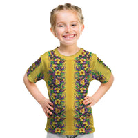 Aloha Hawaii Mardi Gras Kid T Shirt Gold Style LT05 Gold - Polynesian Pride