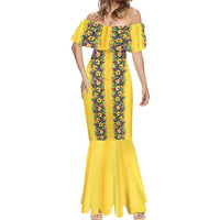 Aloha Hawaii Mardi Gras Mermaid Dress Gold Style LT05 - Polynesian Pride