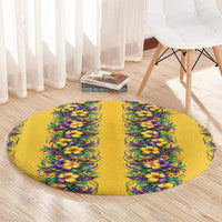 Aloha Hawaii Mardi Gras Round Carpet Gold Style LT05 - Polynesian Pride