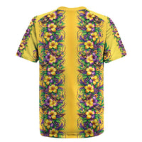 Aloha Hawaii Mardi Gras Rugby Jersey Gold Style LT05 - Polynesian Pride