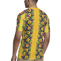 Aloha Hawaii Mardi Gras Rugby Jersey Gold Style LT05 - Polynesian Pride