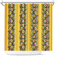 Aloha Hawaii Mardi Gras Shower Curtain Gold Style LT05 Gold - Polynesian Pride