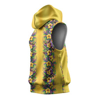 Aloha Hawaii Mardi Gras Sleeveless Hoodie Gold Style LT05 - Polynesian Pride