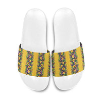 Aloha Hawaii Mardi Gras Slide Sandals Gold Style LT05 Gold - Polynesian Pride