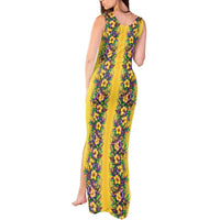 Aloha Hawaii Mardi Gras Tank Maxi Dress Gold Style LT05 - Polynesian Pride
