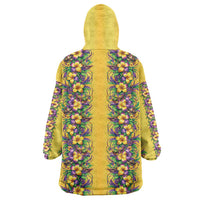 Aloha Hawaii Mardi Gras Wearable Blanket Hoodie Gold Style LT05 - Polynesian Pride