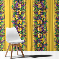 Aloha Hawaii Mardi Gras Window Curtain Gold Style LT05 - Polynesian Pride