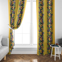 Aloha Hawaii Mardi Gras Window Curtain Gold Style LT05 - Polynesian Pride