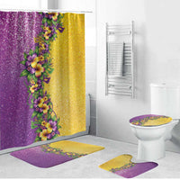 Hawaii Mardi Gras Bathroom Set Plumeria Lei Beads Glitter Style LT05 Bathroom Set (4 pcs) Colorful - Polynesian Pride