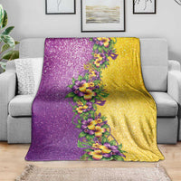 Hawaii Mardi Gras Blanket Plumeria Lei Beads Glitter Style LT05 - Polynesian Pride