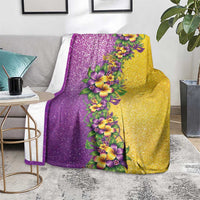 Hawaii Mardi Gras Blanket Plumeria Lei Beads Glitter Style LT05 - Polynesian Pride