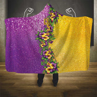 Hawaii Mardi Gras Hooded Blanket Plumeria Lei Beads Glitter Style LT05 - Polynesian Pride