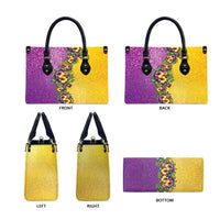 Hawaii Mardi Gras Leather Bag Plumeria Lei Beads Glitter Style LT05 - Polynesian Pride