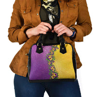 Hawaii Mardi Gras Shoulder Handbag Plumeria Lei Beads Glitter Style LT05 - Polynesian Pride