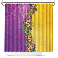 Hawaii Mardi Gras Shower Curtain Plumeria Lei Beads Glitter Style LT05 Colorful - Polynesian Pride
