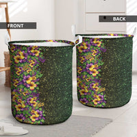 Hawaii Mardi Gras Laundry Basket Tropical Flowers Glitter Style LT05 - Polynesian Pride