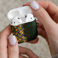 Hawaii Mardi Gras AirPods Case Tropical Flowers Glitter Style LT05 - Polynesian Pride