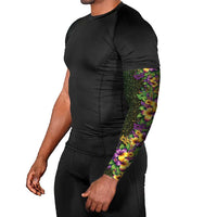 Hawaii Mardi Gras Arm Sleeves Tropical Flowers Glitter Style LT05 - Polynesian Pride